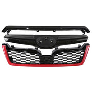 DURAFORCE Fit 2014-2018 Subaru Forester STI-Style ABS Front Grille Bumper Grill w/Red Trim