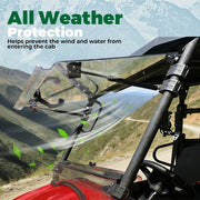 DURAFORCE 2-in-1 Scratch Resistant Flip Windshield For Kawasaki Mule PRO MX 2019-2025