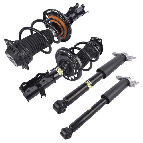 DURAFORCE 2 Front Strut & Spring Assys + 2 Rear Shock Absorbers For Chevy Malibu 2016-2023