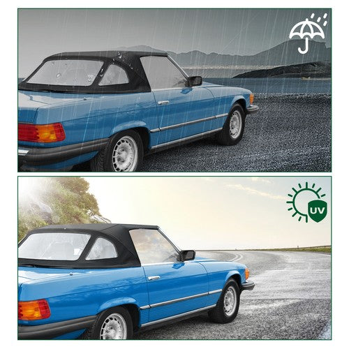 DURAFORCE For Mercedes-Benz 350SL 1972-1973 Black Convertible Soft Top w/ Clear Window