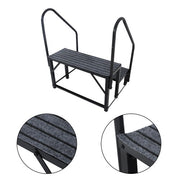 DURAFORCE 660lbs 2 Step RV Stairs Load Capacity Step Ladder Outdoor RV Steps (w/ Handrail)