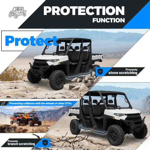 Rock Sliders Nerf Bars Side Steps for Polaris Ranger Crew XP 1000 2019-25 24