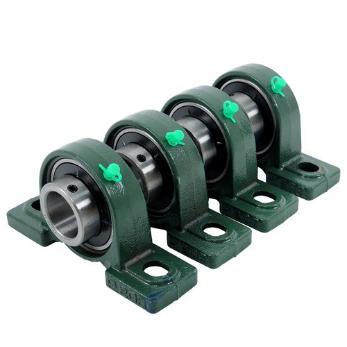 DURAFORCE 4 Pcs UCP208-24 Pillow Block Bearing Solid Base 1-1/2" Bore Self-Aligning