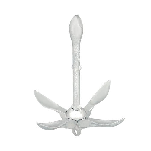 DURAFORCE 1-Pcs White 7.05lb Marine Kayak Anchor Kit Folding Grapnel Boat Anchor with Claw