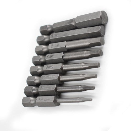 DURAFORCE Metric mm Hex Head Allen Bit Set 8 Piece Quick Connect Shank Impact Driver Drill