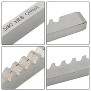 DURAFORCE 3/8" C 3/8" x 11-3/4" HSS Standard Keyway Broach With Shim LOC: 25/46"-2-1/2" US