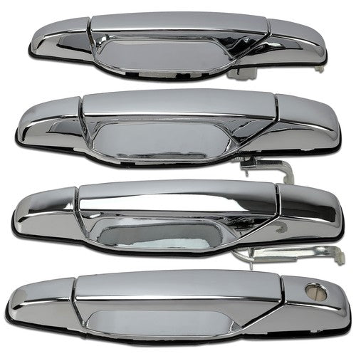 Chrome Door Handles Left Right for Chevy Tahoe Yukon Sierra Denali 07-13 4Pack
