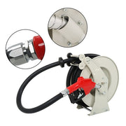DURAFORCE 1" x 33' Retractable Swivel Rewind W/Auto Fueling Gun Diesel Hose Reel For Truck