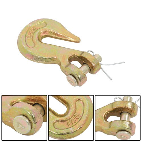 DURAFORCE 10 Pack 5/16 Inch G70 Clevis Grab Hooks Chain Hooks - 5400lbs Working Load Limit