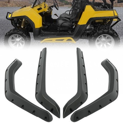 DURAFORCE Set of 4 PCS Fender Flares for Polaris RZR 800 2008-2010 Snap On Black Plastic