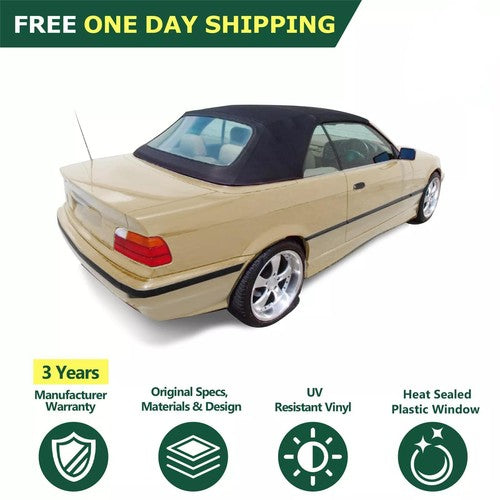DURAFORCE Convertible Soft Top w/Window for 1994-1999 BMW E36 318i 323i 325i 328i M3 Black