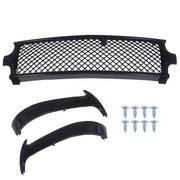 DURAFORCE ABS Plastic Black Front Bumper Grille New Fit For Chevrolet Silverado 1999-2002