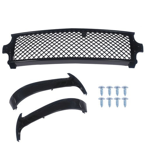 DURAFORCE ABS Plastic Black Front Bumper Grille New Fit For Chevrolet Silverado 1999-2002