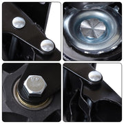 DURAFORCE 4 Inch Universal Heavy Duty Swivel Caster Wheels × 4 with Brakes Black
