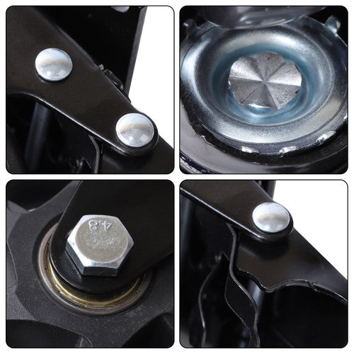 DURAFORCE 4 Inch Universal Heavy Duty Swivel Caster Wheels × 4 with Brakes Black