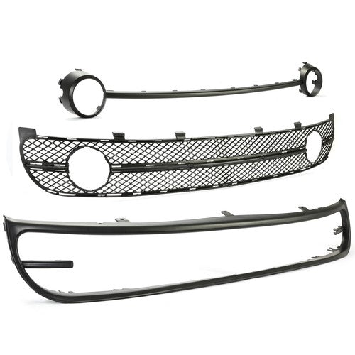 Bumper Kit For 01 2005 Beetle Front Valance Grille Assembly Bumper Trim 3 Piece