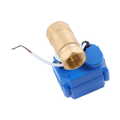 DURAFORCE Solid Motorized Ball Valve 3/4in Standard Port Brass 9-24V NC Auto Return