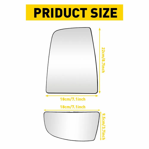 Upper Lower Mirror Glass Left Driver Side for Ford Transit 150 250 350