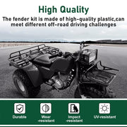 DURAFORCE Black Complete Plastic Fender Kit For Honda Big Red ATC250ES ATC 250ES 1985-1987