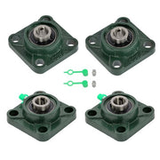 DURAFORCE 4pcs UCF202-10 Pillow Block Bearing 5/8" Bore 4-Bolt Self-Aligning Solid Base