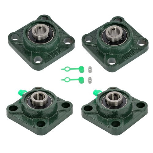 DURAFORCE 4pcs UCF202-10 Pillow Block Bearing 5/8" Bore 4-Bolt Self-Aligning Solid Base