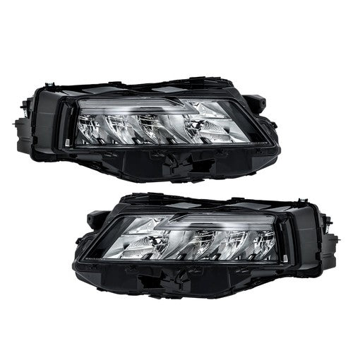 DURAFORCE LH+RH Side Black Housing For Nissan Rogue 2021-2023 Headlights Replacement LED