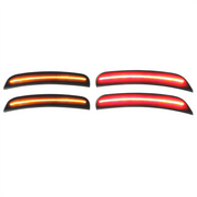 DURAFORCE 4X Smoked Front Rear LED Side Bumper Marker Lights For Dodge Charger 2015-2023