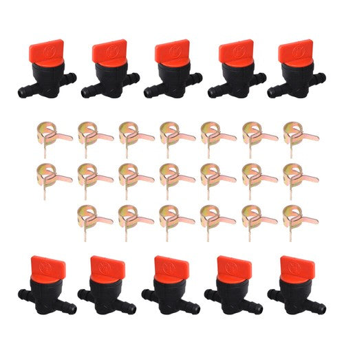 DURAFORCE 10Pack Straight In-Line Gas Fuel Shut-off/Cut-off Valves Petcock Motorcycle 1/4"