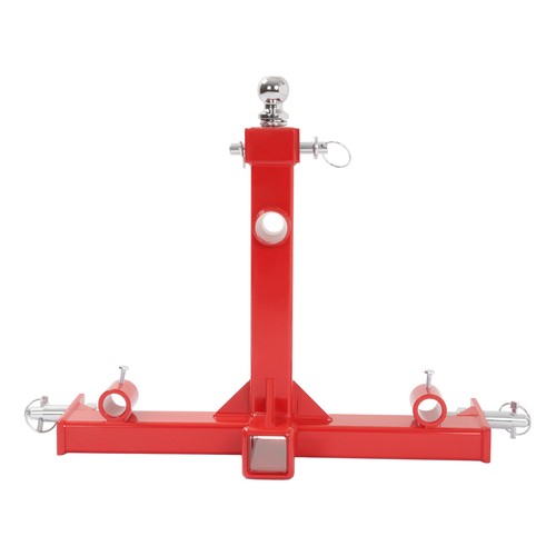 DURAFORCE 3 Pt Gooseneck Ball Hitch Adapter 2" Receiver Trailer Drawbar For Cat1 tractors