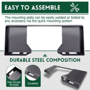 DURAFORCE 1/2" Skid Steer Mount Plate Adapter Loader Quick Tach Attachment For Bobcat