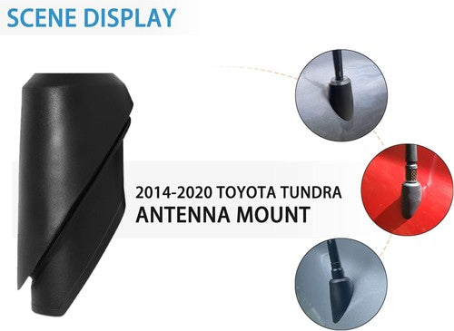 DURAFORCE 86392 0C030 Antenna Bezel Base Mount Ornament Black 14 2020 for Toyota Tundra