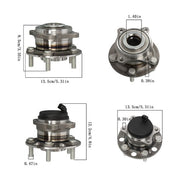 DURAFORCE 4pc Front Rear Wheel Bearing & Hub Assembly For Hyundai Sonata Tucson Kia Optima