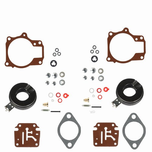 DURAFORCE US 2Pcs Carburetor Carb Rebuild Kit w Float Fit For Johnson Evinrude 50 55 60 HP