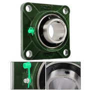 DURAFORCE (6) UCF209-28 Solid Base Pillow Block Flange Mounted Bearing 1-3/4" Bore 4 Bolt