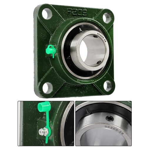 DURAFORCE (6) UCF209-28 Solid Base Pillow Block Flange Mounted Bearing 1-3/4" Bore 4 Bolt