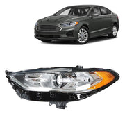 DURAFORCE Driver Left Side Headlight Assembly W/LED DRL Chrome For Ford Fusion 2017-2019