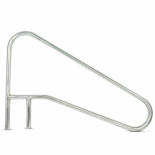 DURAFORCE Cross Braced Deck In-Ground Swimming Pool Stainless Steel Ladder Step Handrail