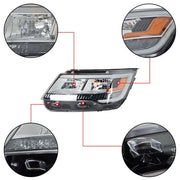 DURAFORCE Left LH Fit For Ford Explorer 2016-19 Halogen W/LED DRL Headlight Chrome Housing
