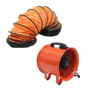 DURAFORCE Industrial Portable Blower Steel Orange 520W 2300CFM 3300RPM 12' 32.8ft Ducting