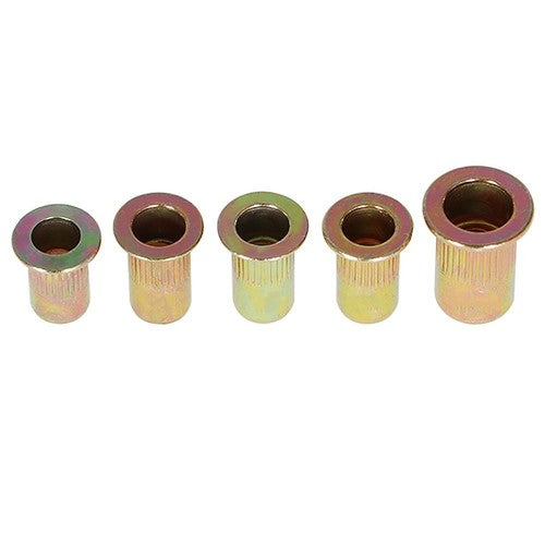 DURAFORCE 1/4-20 10-32 10-24 8-32 6-32 150 Pcs SAE Rivet Nut Kit Rivnut Nutsert Assort Set