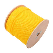 DURAFORCE 1/4 Inch by 600 Feet 3-Strand Yellow Braided Rope Breaking Strength 8500 pounds