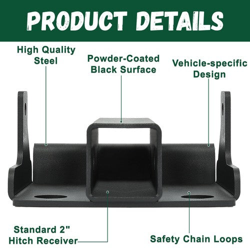 DURAFORCE For Kawasaki Mule 600 / 610 / SX 4x4 XC Heavy Duty 2" Receiver Trailer Tow Hitch