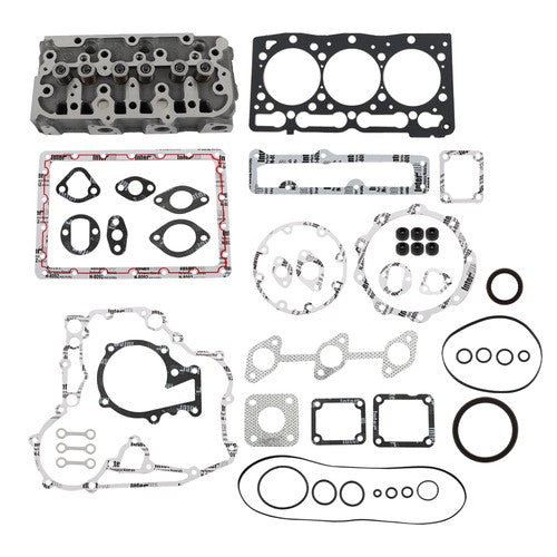 DURAFORCE For Kubota D1305 B7610 Complete Cylinder Head With Valve Spring + Gasket Set