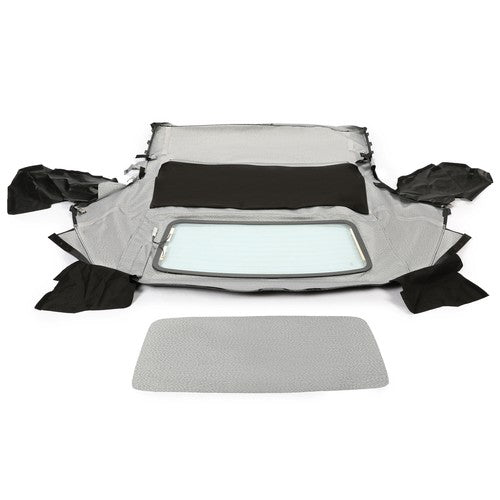 DURAFORCE Fit Toyota Mr2 Spyder 00-07 Convertible Sailcloth Soft Top & Heated Glass Black