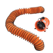 DURAFORCE Steel Portable Blower 180W 900CFM 3450RPM 8 Inch 33ft Ducting Orange