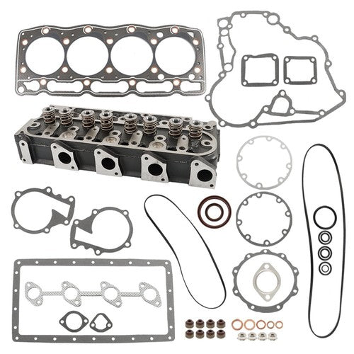 DURAFORCE Complete Cylinder Head & Full Gasket Kit For Kubota V1505 V1505 V1505T V1505E