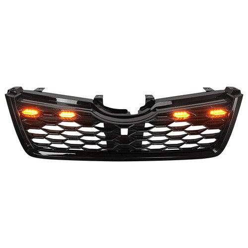 DURAFORCE For 2019 2020 2021 Subaru Forester Front Bumper Black Honeycomb Grille w/Light