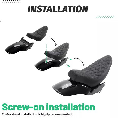 DURAFORCE For Harley-Davidson Softail 2006-2017 Short Rear Fender Stitching Seat Kit