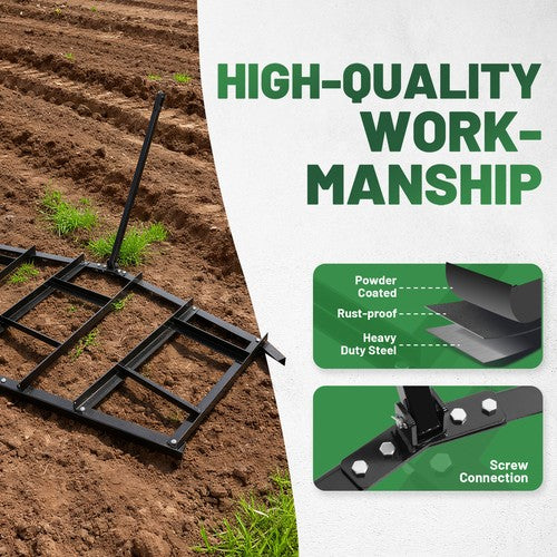 DURAFORCE 84" Driveway Drag Tow Behind Drag Harrow Gravel Grader For ATV UTV Tractor