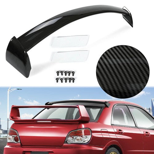 DURAFORCE Rear Roof Spoiler Carbon Fiber Style for Subaru Impreza WRX STI 2002 to 2007
